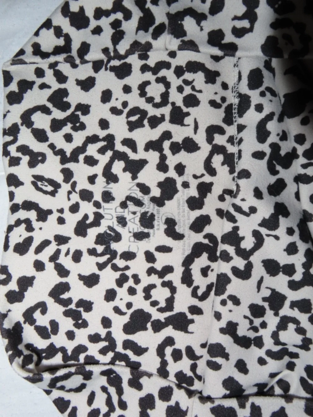 Evolution and Creation Women’s Leopard Print Bike Shorts - Cream and Black